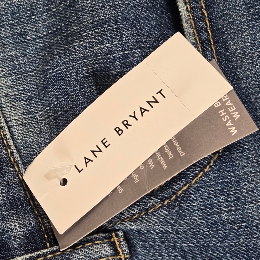 Lane Bryant Boyfriend Jeans Womens 14 Blue New Mid-Rise Cuffed Denim NWT - Picture 14 of 15